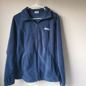 Columbia Navy Full-Zip Fleece Jacket Women's Size XL